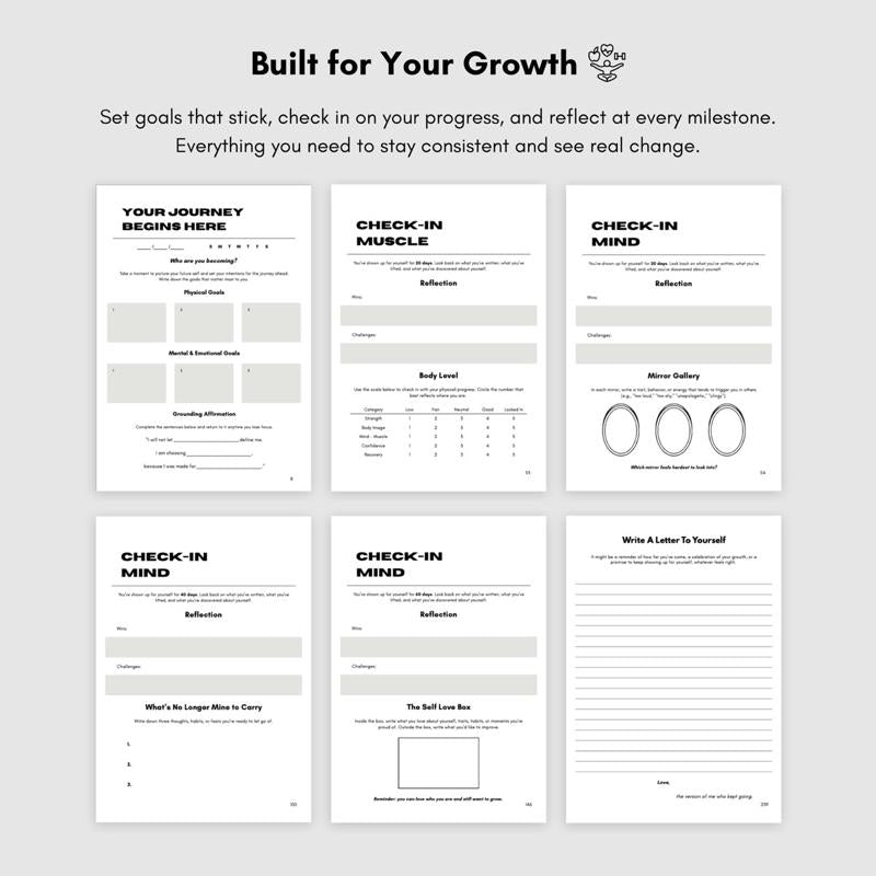 Workout Tracker & Guided Journal for Healing, Reflection and Growth | the Strength within Journal