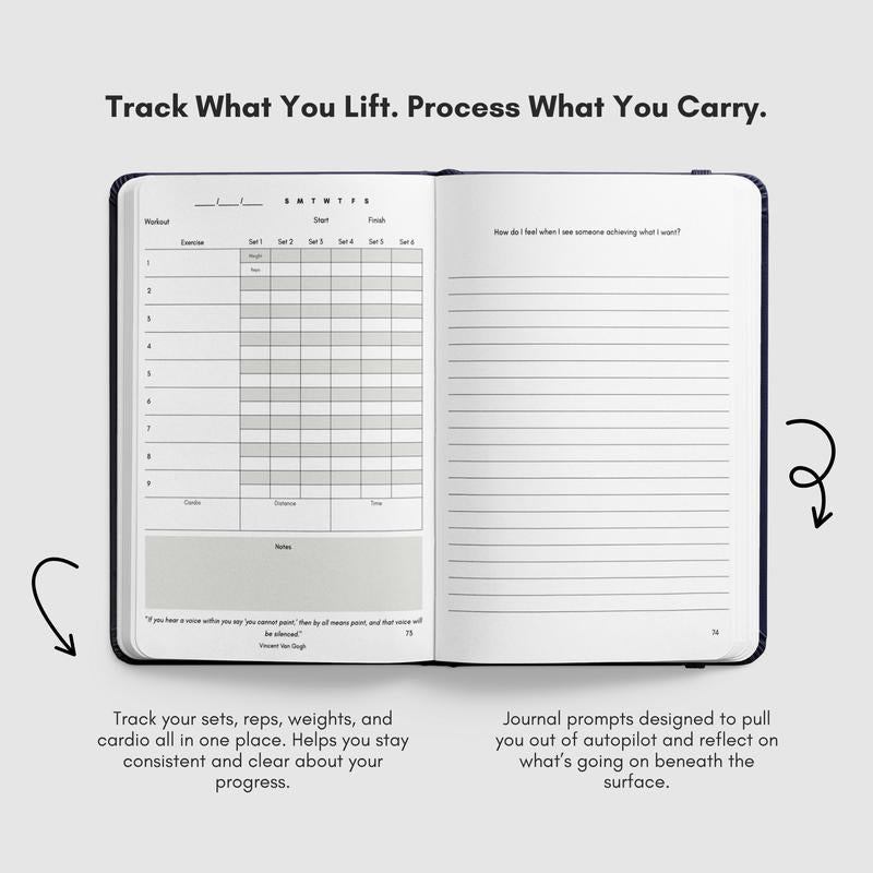 Workout Tracker & Guided Journal for Healing, Reflection and Growth | the Strength within Journal