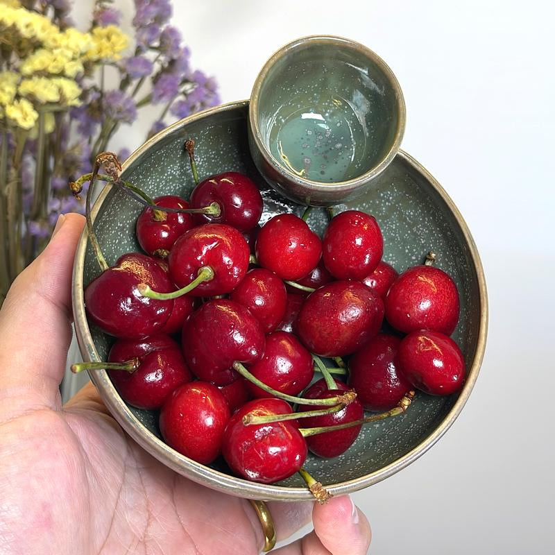 Handmade Ceramic Handmade and Ceramic Cherry and Cherry Fruit Small Bowls, French Fries Bowls, Salad Bowls, Dumpling Bowls