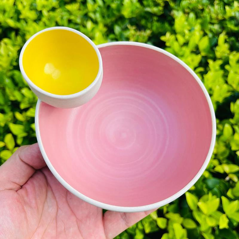 Handmade Ceramic Handmade and Ceramic Cherry and Cherry Fruit Small Bowls, French Fries Bowls, Salad Bowls, Dumpling Bowls
