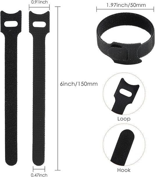 120PCS 6-Inch Reusable Cable Ties – Multi-Purpose Cord Organizer