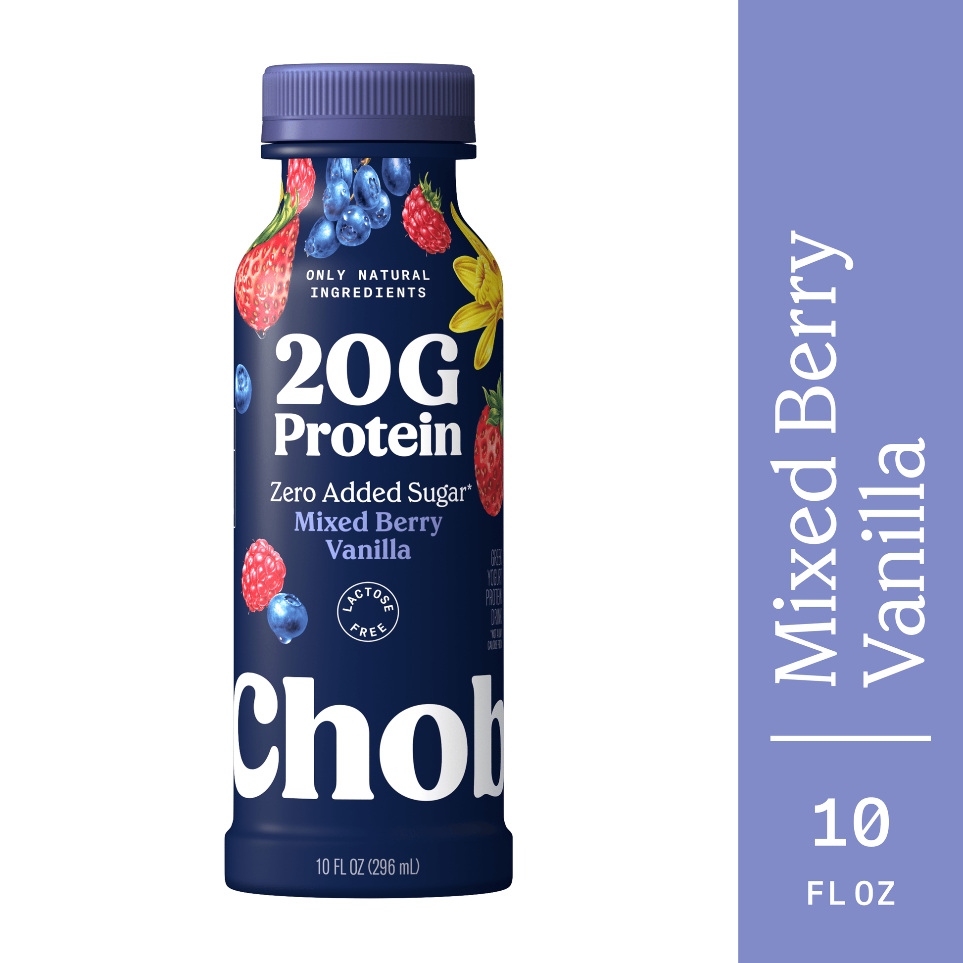 20G Protein Low-Fat Greek Yogurt Drink Mixed Berry Vanilla 10 Fl Oz Bottle