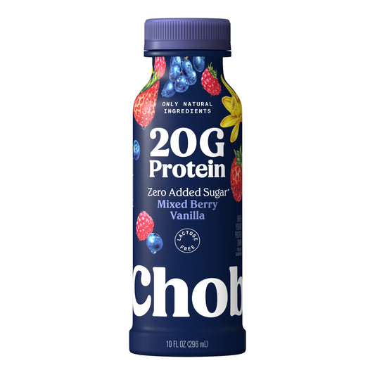 20G Protein Low-Fat Greek Yogurt Drink Mixed Berry Vanilla 10 Fl Oz Bottle