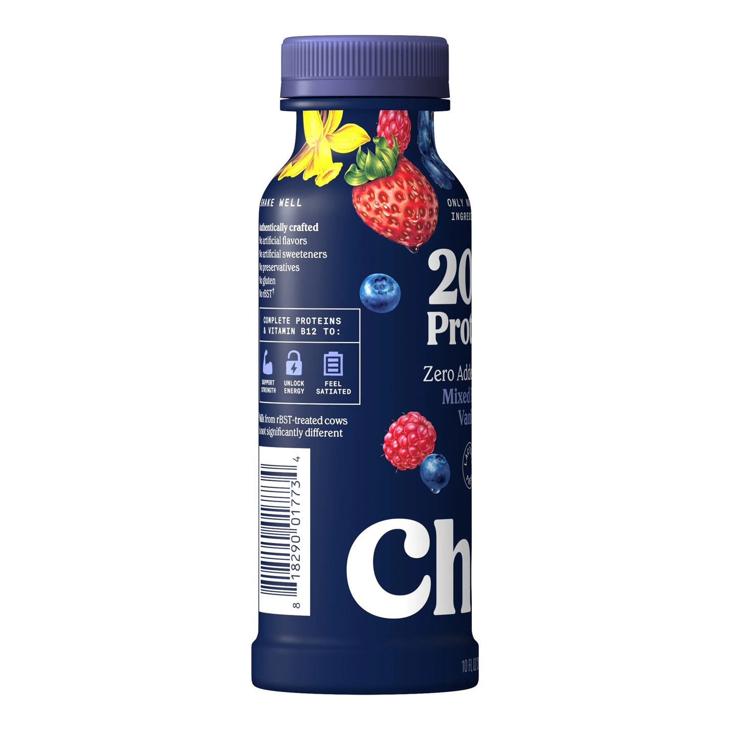 20G Protein Low-Fat Greek Yogurt Drink Mixed Berry Vanilla 10 Fl Oz Bottle