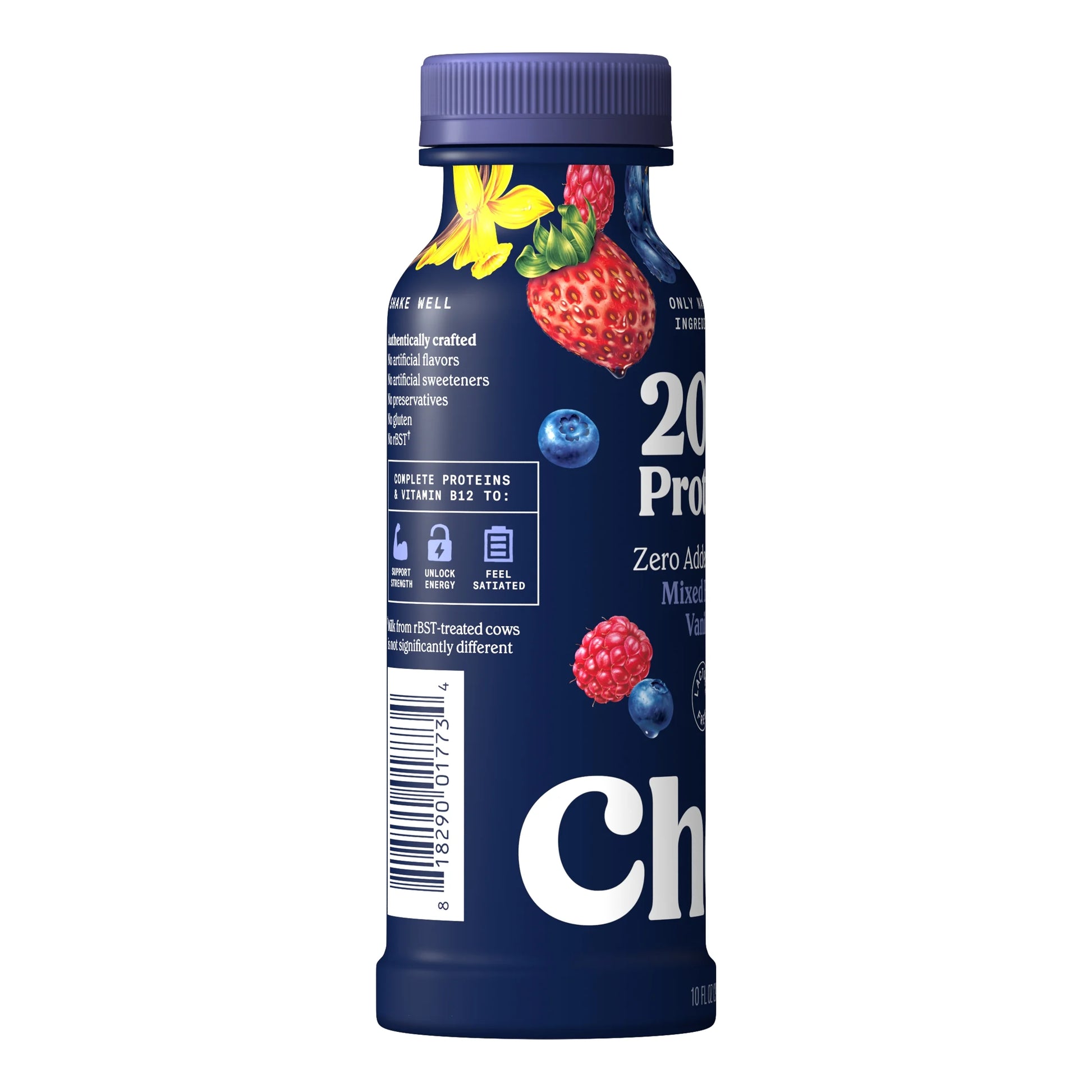 20G Protein Low-Fat Greek Yogurt Drink Mixed Berry Vanilla 10 Fl Oz Bottle